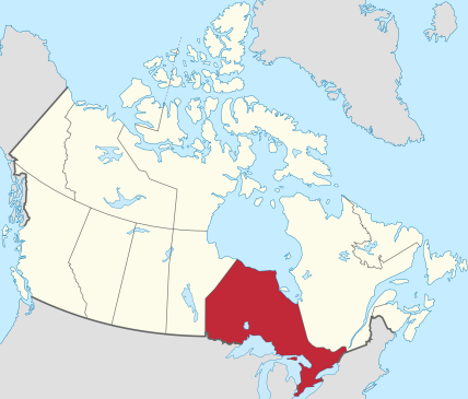 Ontario map, Canada